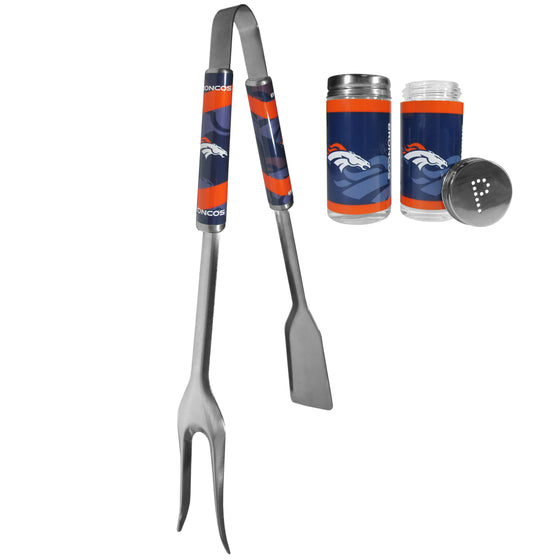 Denver Broncos 3 in 1 BBQ Tool and Salt & Pepper Shaker