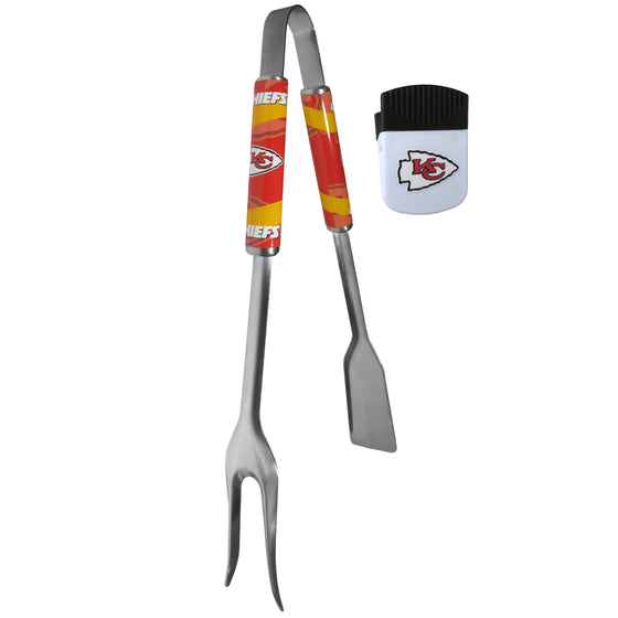 Kansas City Chiefs 3 in 1 BBQ Tool and Chip Clip