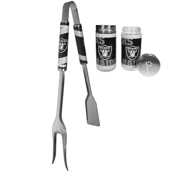 Oakland Raiders 3 in 1 BBQ Tool and Salt & Pepper Shaker