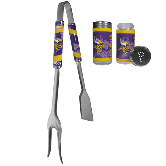 Minnesota Vikings 3 in 1 BBQ Tool and Salt & Pepper Shaker