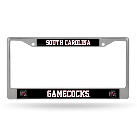 South Carolina Gamecocks License Plate Frame Chrome Printed Insert