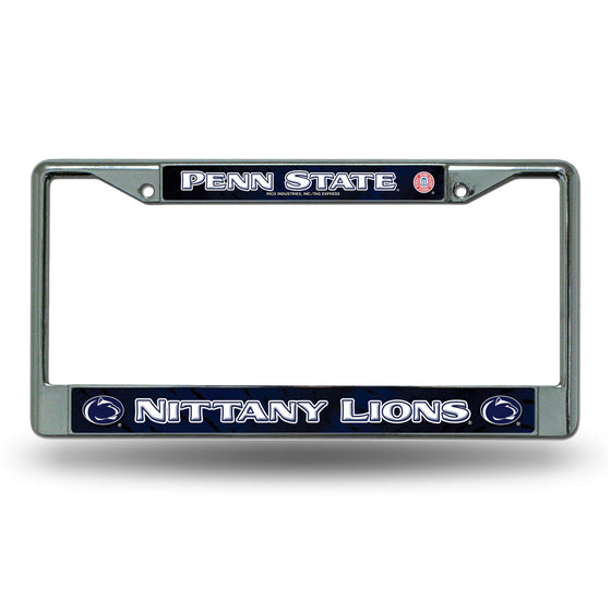 Penn State Nittany Lions License Plate Frame Chrome Printed Insert