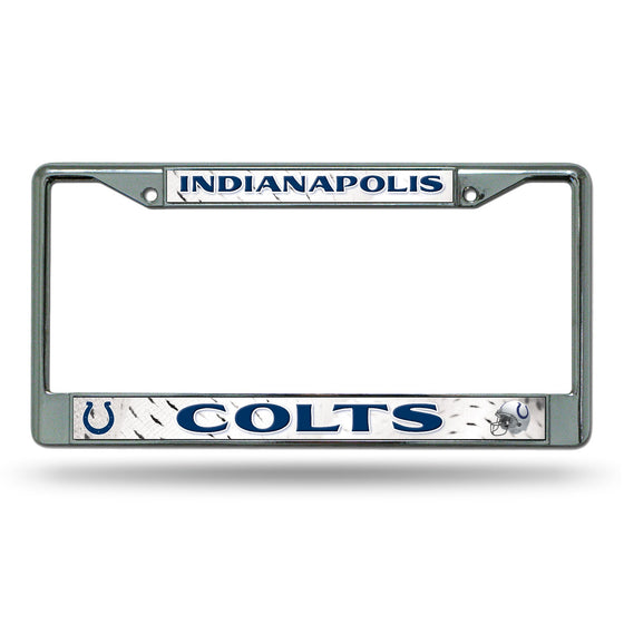 Indianapolis Colts License Plate Frame Chrome Printed Insert