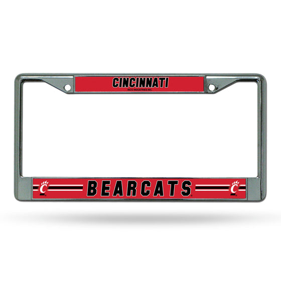 Cincinnati Bearcats License Plate Frame Chrome Printed Insert - Special Order