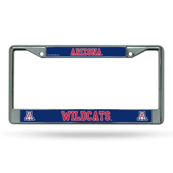 Arizona Wildcats License Plate Frame Chrome Printed Insert - Special Order