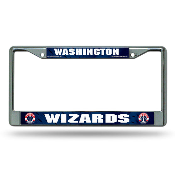 Washington Wizards License Plate Frame Chrome Printed Insert - Special Order