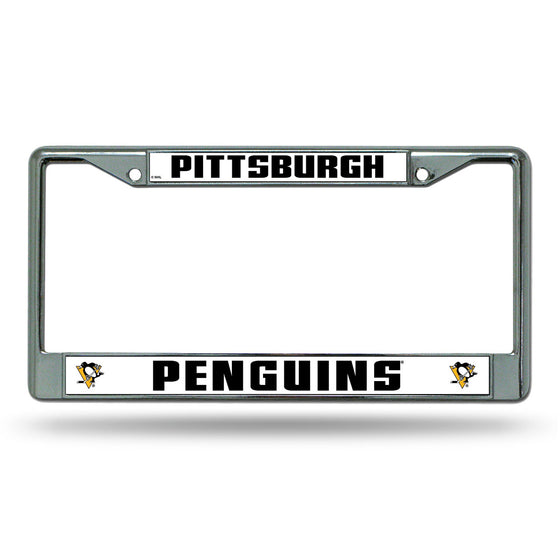 Pittsburgh Penguins License Plate Frame Chrome