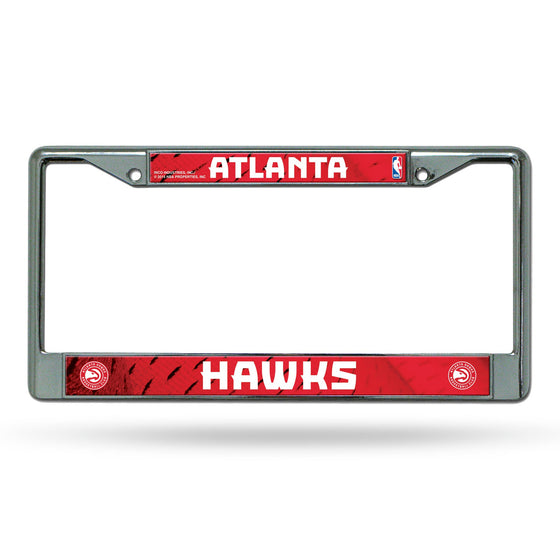 Atlanta Hawks License Plate Frame Chrome Printed Insert - Special Order