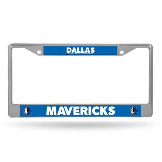 Dallas Mavericks License Plate Frame Chrome Printed Insert