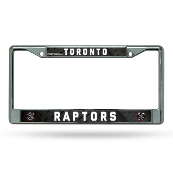 Toronto Raptors License Plate Frame Chrome Printed Insert - Special Order