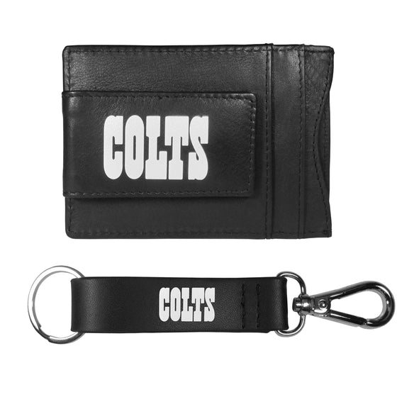 Indianapolis Colts Leather Cash & Cardholder & Strap Key Chain