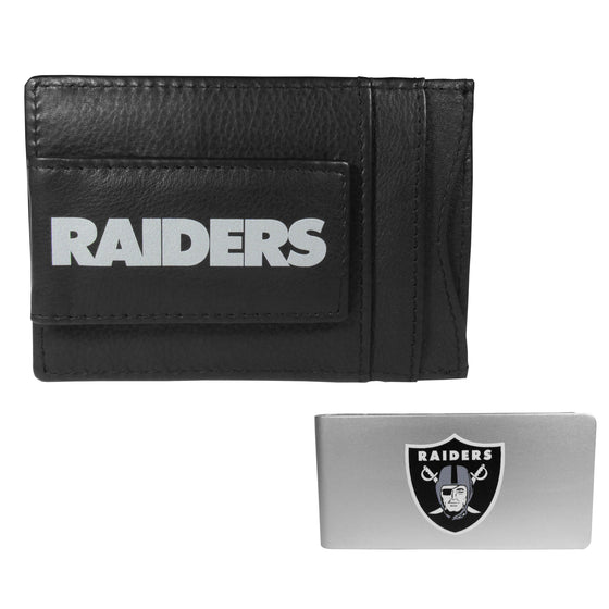 Las Vegas Raiders Leather Cash & Cardholder & Money Clip