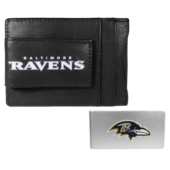 Baltimore Ravens Leather Cash & Cardholder & Money Clip