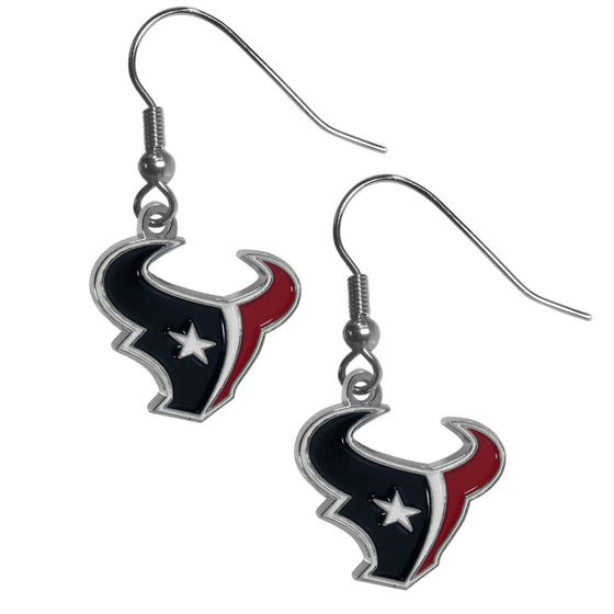 Houston Texans Chrome Dangle Earrings