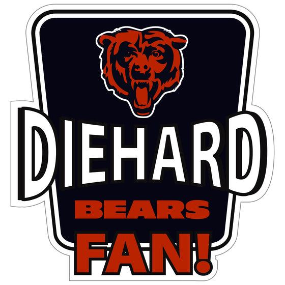 Chicago Bears Die-Hard Fan Auto Decal