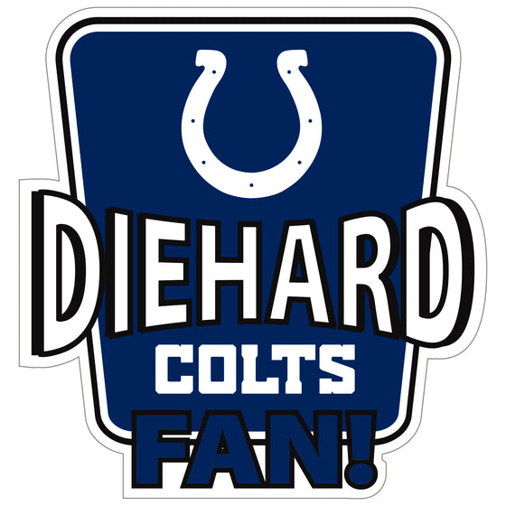 Indianapolis Colts Die-Hard Fan Auto Decal