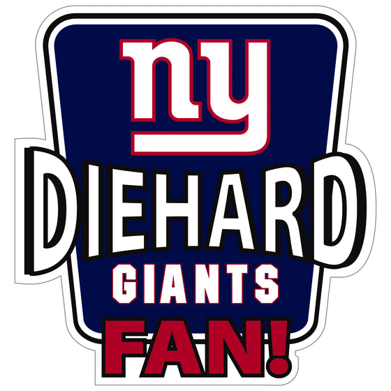 New York Giants Die-Hard Fan Auto Decal