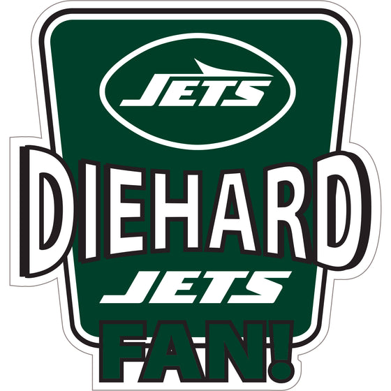 New York Jets Die-Hard Fan Auto Decal