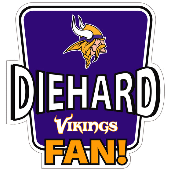 Minnesota Vikings Die-Hard Fan Auto Decal