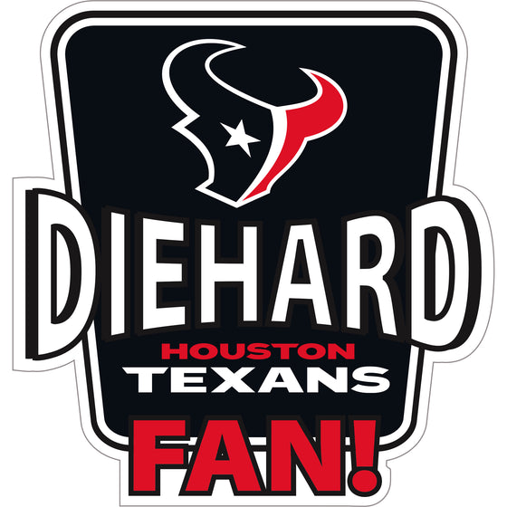 Houston Texans Die-Hard Fan Auto Decal