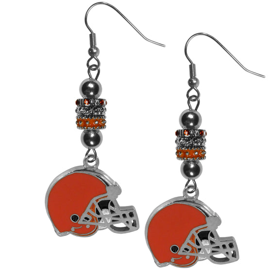 Cleveland Browns Euro Bead Earrings