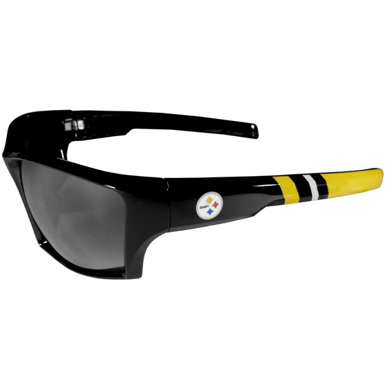 Pittsburgh Steelers Edge Wrap Polarized Sunglasses 100% UVA & UVB Protection - 757 Sports Collectibles