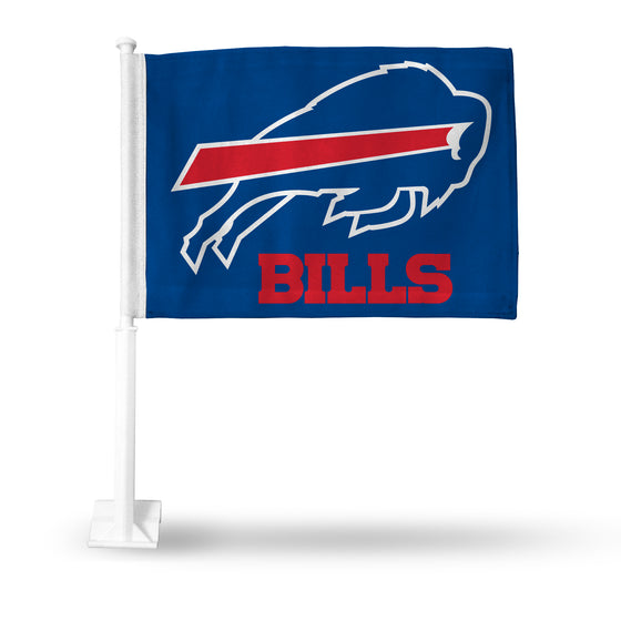 NFL Football Buffalo Bills Standard Double Sided Car Flag -  16" x 19" - Strong Pole that Hooks Onto Car/Truck/Automobile