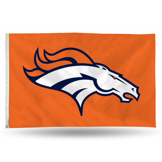 NFL Football Denver Broncos Standard 3' x 5' Banner Flag Single Sided - Indoor or Outdoor - Home Décor