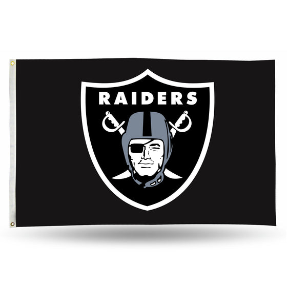 NFL Football Las Vegas Raiders Standard 3' x 5' Banner Flag Single Sided - Indoor or Outdoor - Home Décor