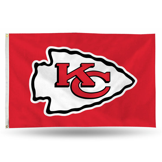 NFL Football Kansas City Chiefs Standard 3' x 5' Banner Flag Single Sided - Indoor or Outdoor - Home Décor