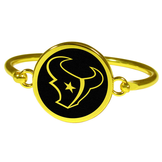 Houston Texans Gold Tone Bangle Bracelet