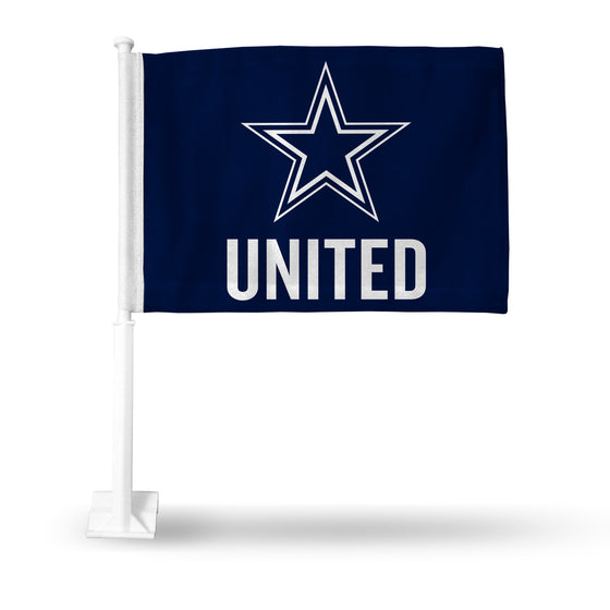 NFL Football Dallas Cowboys Exclusive Double Sided Car Flag -  16" x 19" - Strong Pole that Hooks Onto Car/Truck/Automobile