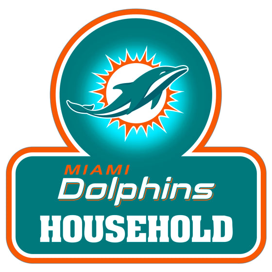 Miami Dolphins Household Auto Decal