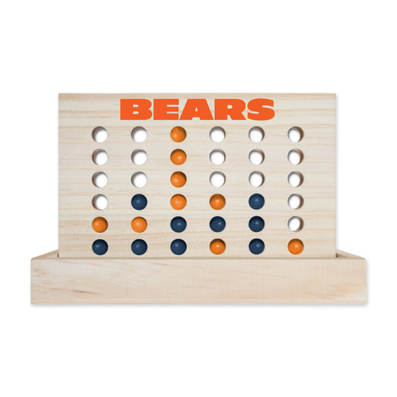 NFL Football Chicago Bears  Wooden 4 in a Row Board Game Line up 4 Game Travel Board Games for Kids and Adults