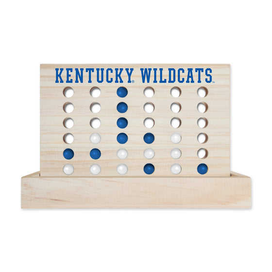 NCAA  Kentucky Wildcats  Wooden 4 in a Row Board Game Line up 4 Game Travel Board Games for Kids and Adults