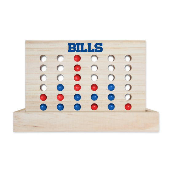 NFL Football Buffalo Bills  Wooden 4 in a Row Board Game Line up 4 Game Travel Board Games for Kids and Adults