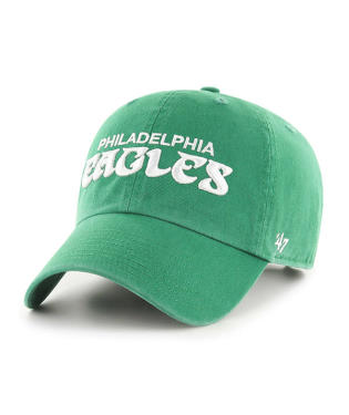 Philadelphia Eagles 47 Brand Throwback Vintage Legacy Kelly Green Clean Up Adjustable Hat - 757 Sports Collectibles