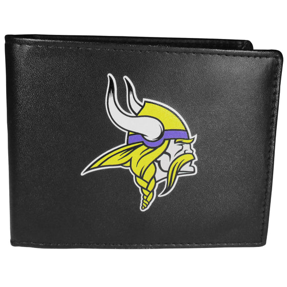 Minnesota Vikings Leather Bi-fold Wallet, Large Logo