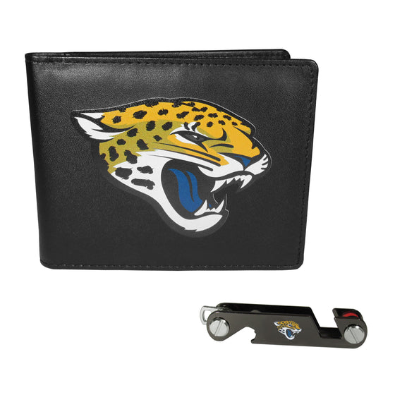 Jacksonville Jaguars Leather Bi-fold Wallet & Key Organizer