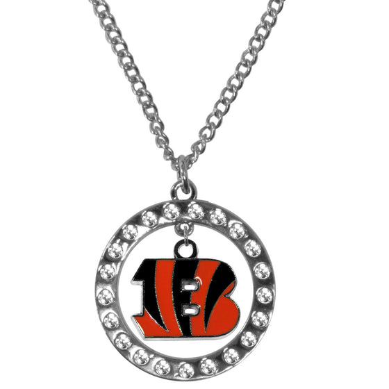 Cincinnati Bengals Rhinestone Hoop Necklaces