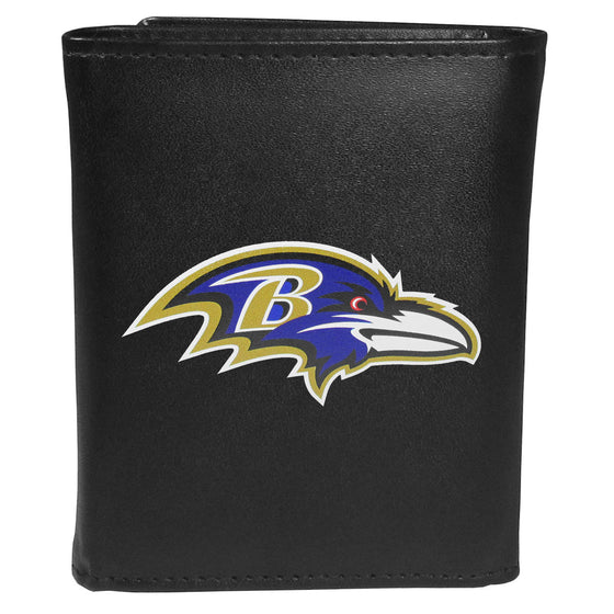 Baltimore Ravens Leather Tri-fold Wallet, Large Logo