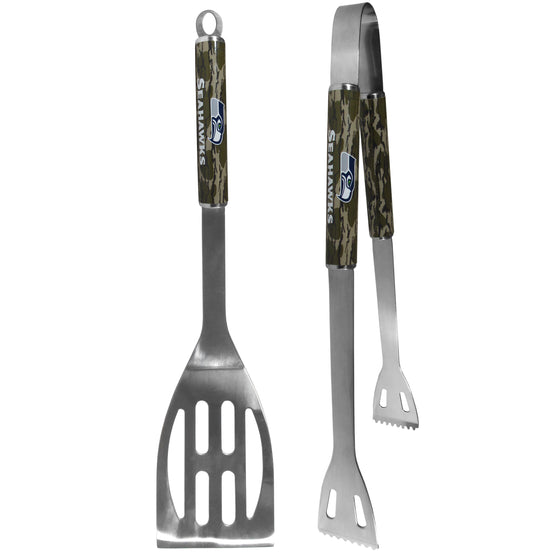 Seattle Seahawks 2 pc BBQ Set w/Mossy Oak Camo