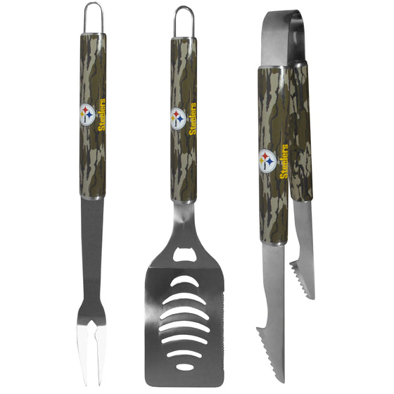 Pittsburgh Steelers 3 pc BBQ Set w/Mossy Oak Camo