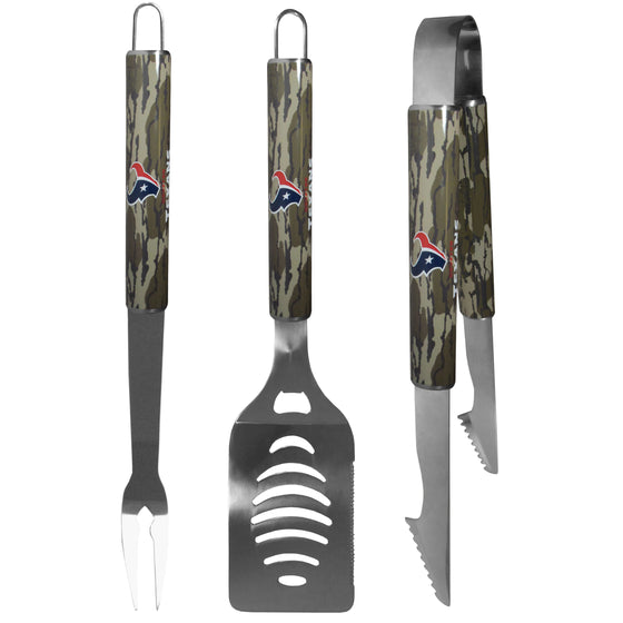 Houston Texans 3 pc BBQ Set w/Mossy Oak Camo