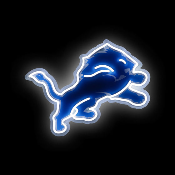 Detroit Lions 15" Neon Light Up Team Logo Sign