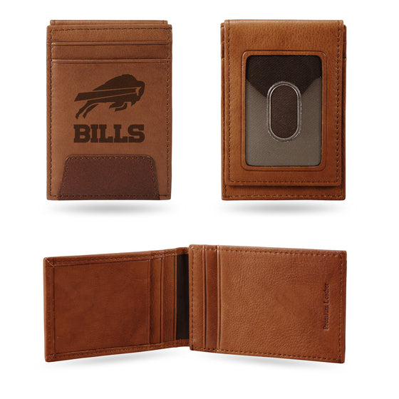 NFL Football Buffalo Bills  Genuine Leather Front Pocket Wallet - Slim Wallet