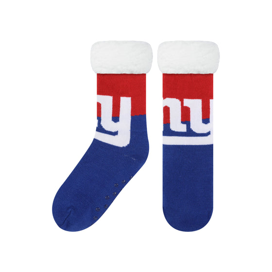 New York Giants Colorblock Footy Slipper Socks - 757 Sports Collectibles