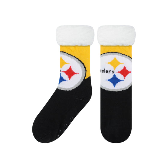 Pittsburgh Steelers Colorblock Footy Slipper Socks - 757 Sports Collectibles