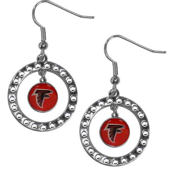 Atlanta Falcons Rhinestone Hoop Earrings