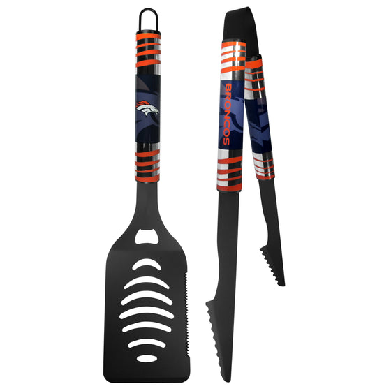 Denver Broncos 2 pc Black Tailgate BBQ Set